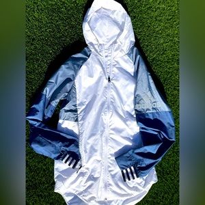 Adidas zip up wind breaker athletic jacket size Small